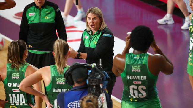 West Coast Fever players were inspired to perform for coach Stacey Marinkovich after her elevation to the national job Picture: Getty Images