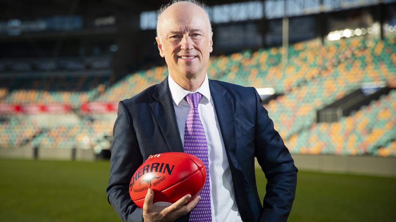 Tasmanian AFL project team chairman Brett Godfrey at Blundstone Arena. Picture: Richard Jupe