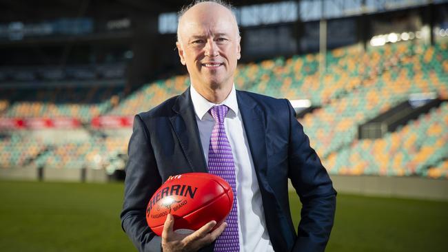 Tasmanian AFL project team chairman Brett Godfrey at Blundstone Arena. Picture: Richard Jupe