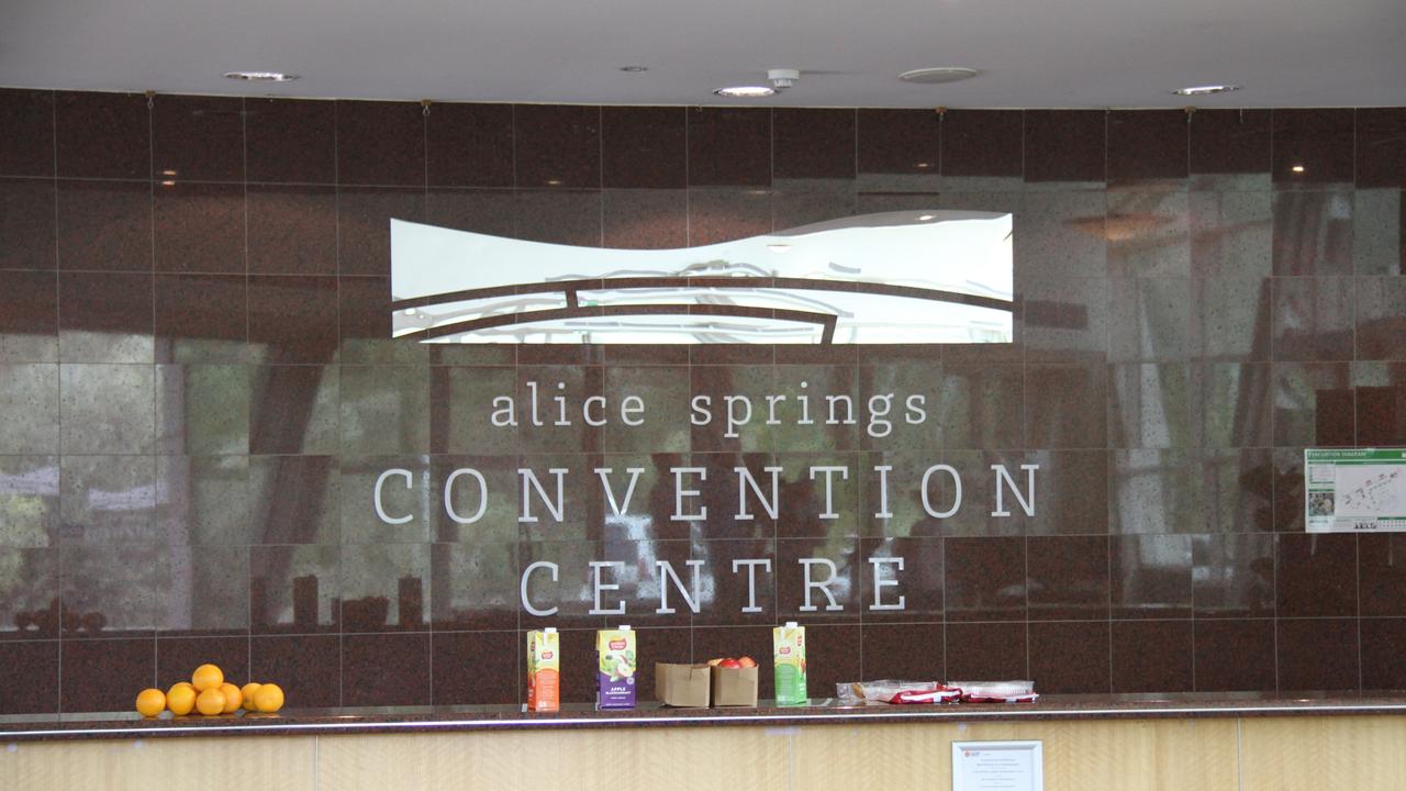 Food was given out to those who attended the latest NT Stolen Wages class action high court hearing at the Alice Springs Convention Centre, November 5, 2024. Picture: Gera Kazakov