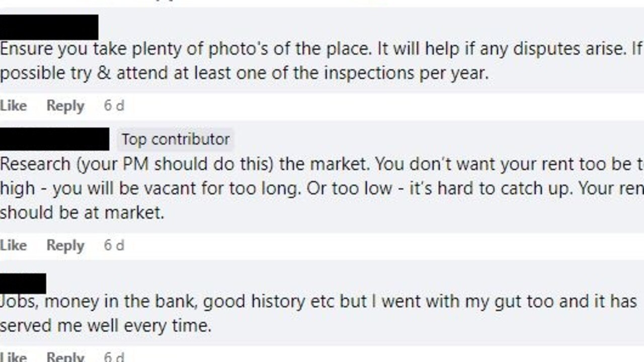 Landlords are revealing what they look for in a tenant. Picture: Facebook