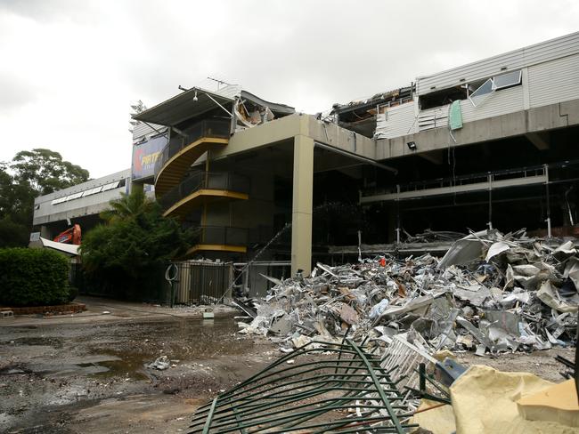 The demolition of Parramatta Stadium continues.