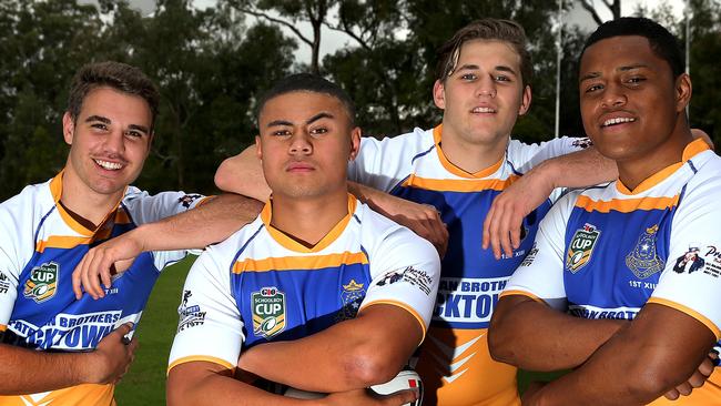 Sean O'Sullivan, Braden Magele, Josh Curran and Michael Tupou. Picture: David Swift