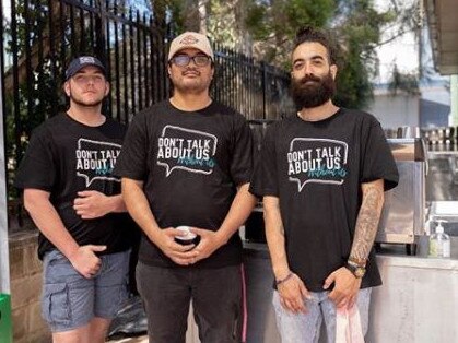 BYSA youth leaders Lui Savea (centre) and Nickolas Koutsoudakis (right). BYSA’s youth-led model gives young people at say in all its programs and decisions. Picture: Instagram