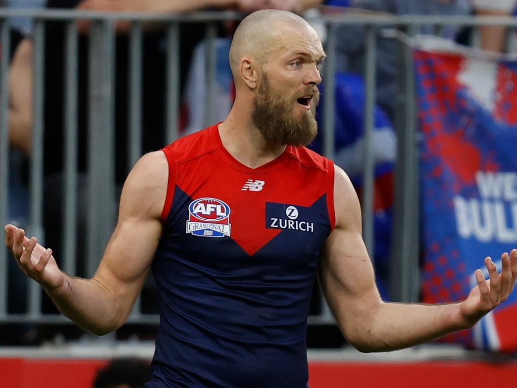 Gawn was convinced he was robbed of a crucial goal. (Photo by Michael Willson/AFL Photos via Getty Images)