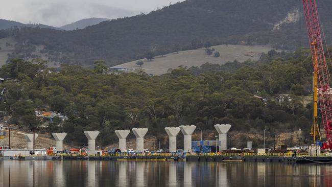 New Bridgewater Bridge under construction. Picture: Caroline Tan