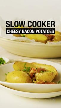 Slow cooker cheesy bacon potatoes
