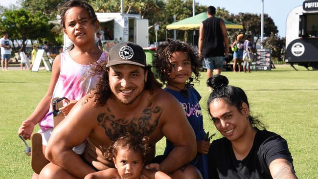 Dylan Ruby Dylan, Billie and Jessie James Ngere celebrating Waitangi Day at the Broadwater Parklands. (Photos/Steve Holland) (Dylan 0434491925)