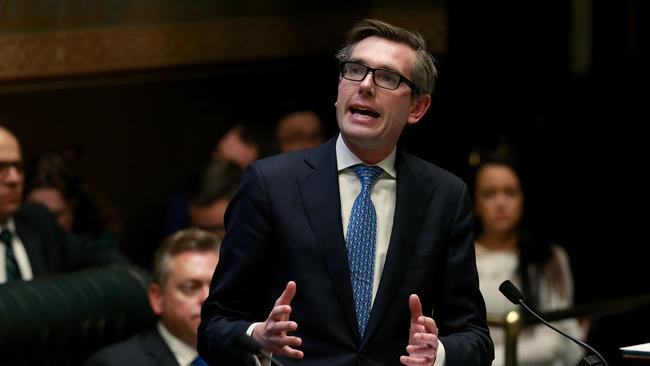 Treasurer Dominic Perrottet in the NSW Parliament. Picture: Toby Zerna