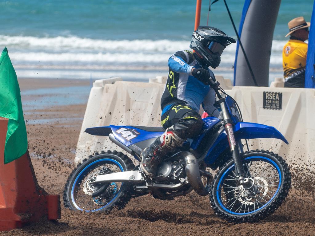 Ben Thorogood at Motorcycle Beach Races at Grasstree Beach Sunday 27 August 2023 Picture: Michaela Harlow