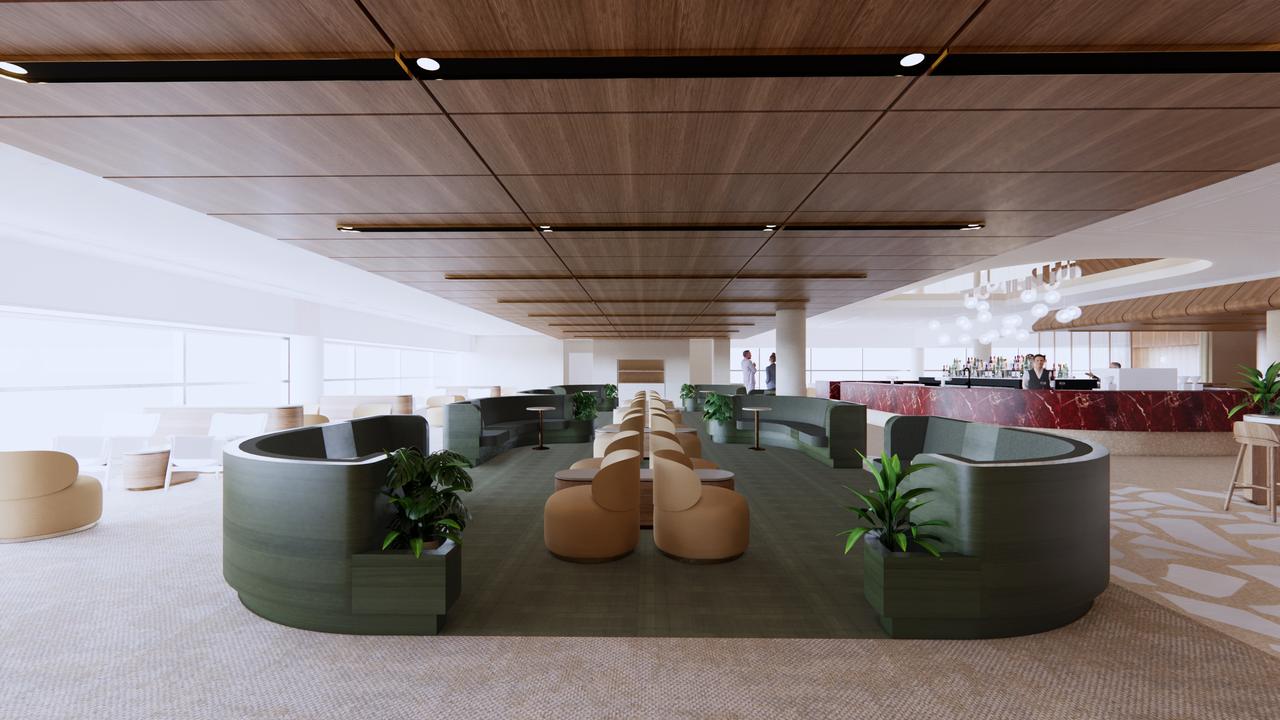 The move follows the airline pumping $100m into a massive revamp of its lounge network, including the refurbishment of the Adelaide lounge (pictured). Picture: Supplied