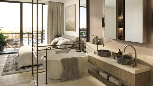 A concept of the swanky rooms Crowne Plaza Shell Cove Marina intends to offer. Picture: IHG Hotels &amp; Resorts