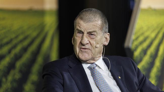 Jeff Kennett speaking at the Global Food Forum in Brisbane. Picture: Glenn Hunt/The Australian