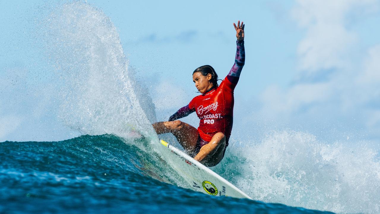 Sally Fitzgibbons is a never-give-up surfer. Picture: Cait Miers/World Surf League