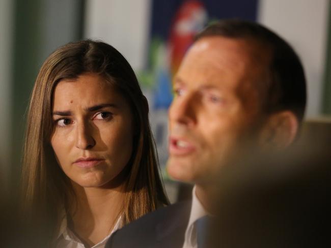 Frances Abbott with her dad, Prime Minister Tony Abbott. Photo: Gary Ramage.