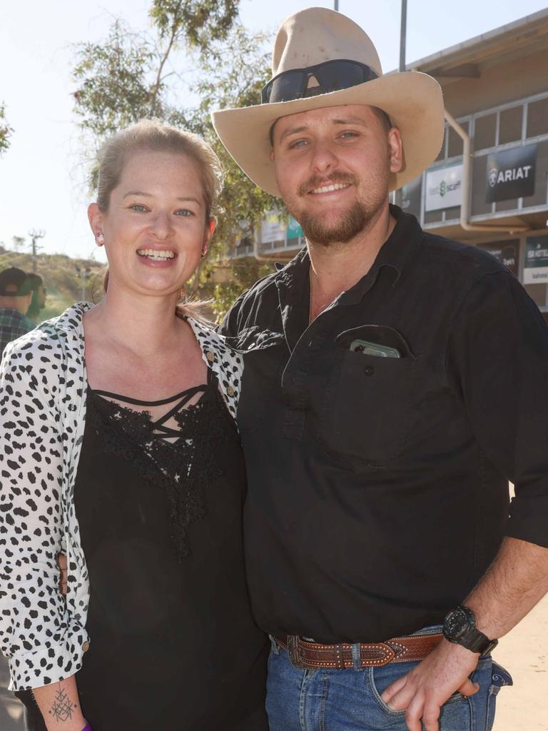 Sharna Bell and Matthew White at Mount Isa Mines Rodeo. Picture: Peter Wallis