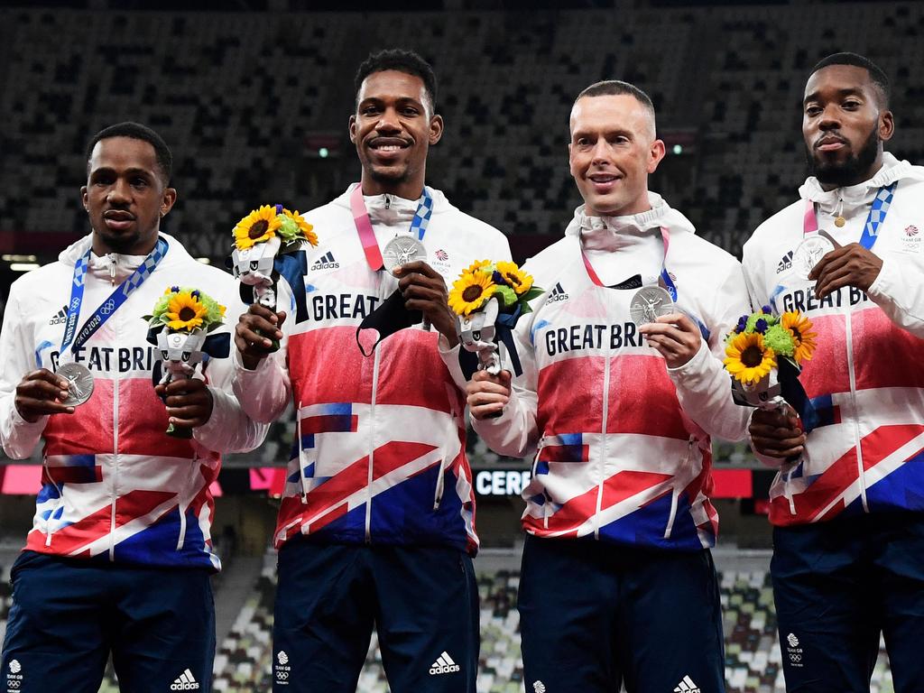 CJ Ujah (far left) faces a nervous wait.