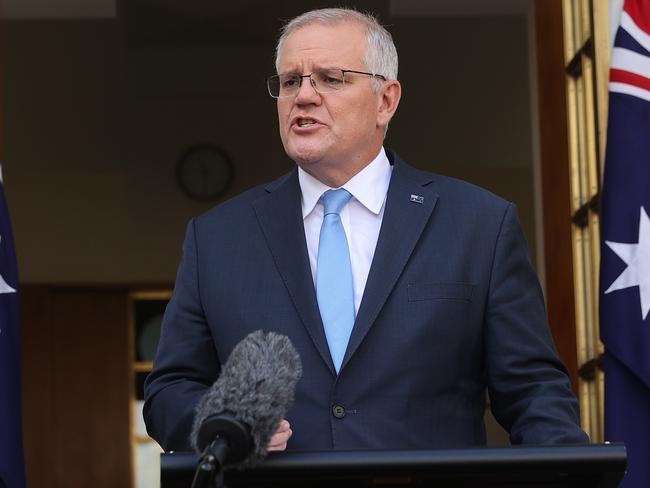 Prime Minister Scott Morrison said on Wednesday that he hadn’t spoken to Mr Sogavare in several weeks but was hoping to improve the relationship. Picture: NCA NewsWire / Gary Ramage