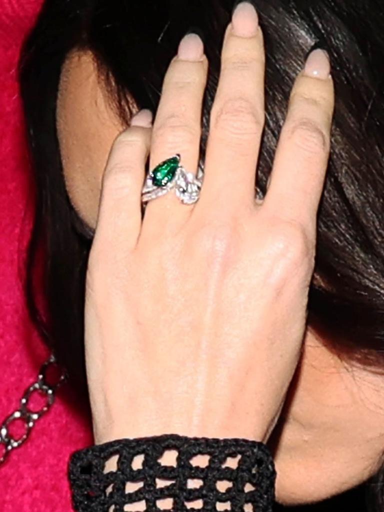 Fox’s massive engagement ring. Picture: Backgrid