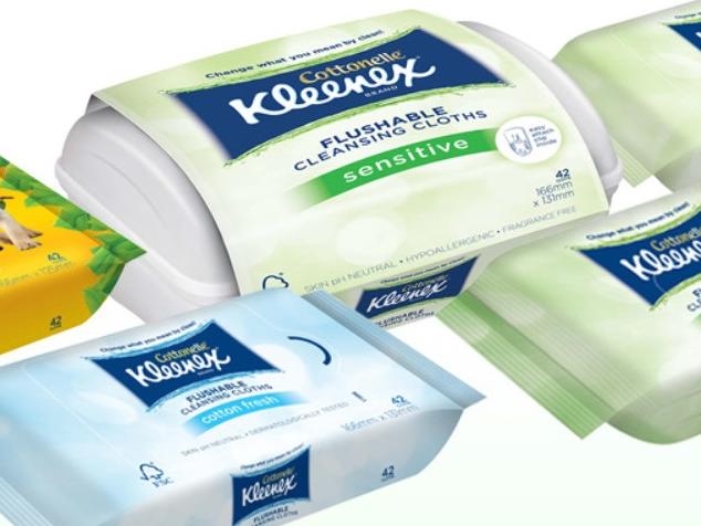 Flushable wipes cause mess for Kleenex