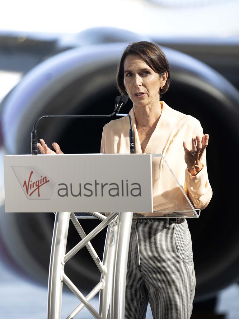 Virgin CEO Jayne Hrdlicka in Brisbane. Picture: Sarah Marshall