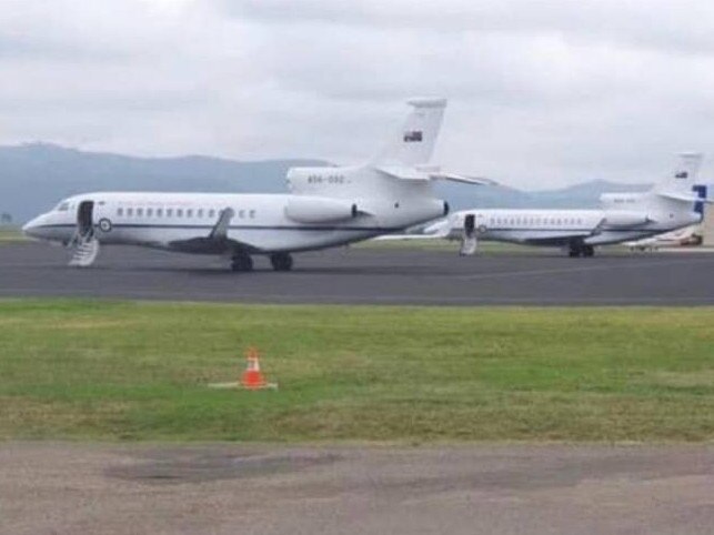 Prime Minister Albanese and his Energy Minister, Chris Bowen, are facing questions today following the use of two private jets to fly to the Hunter last week. Source: 2GB via Facebook.