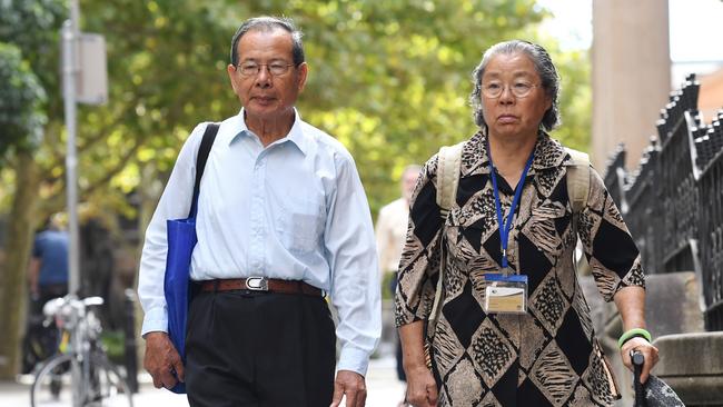 Feng Qing Zhu (right) and Yang Fei Lin, parents and grandparents of the deceased Lin family.