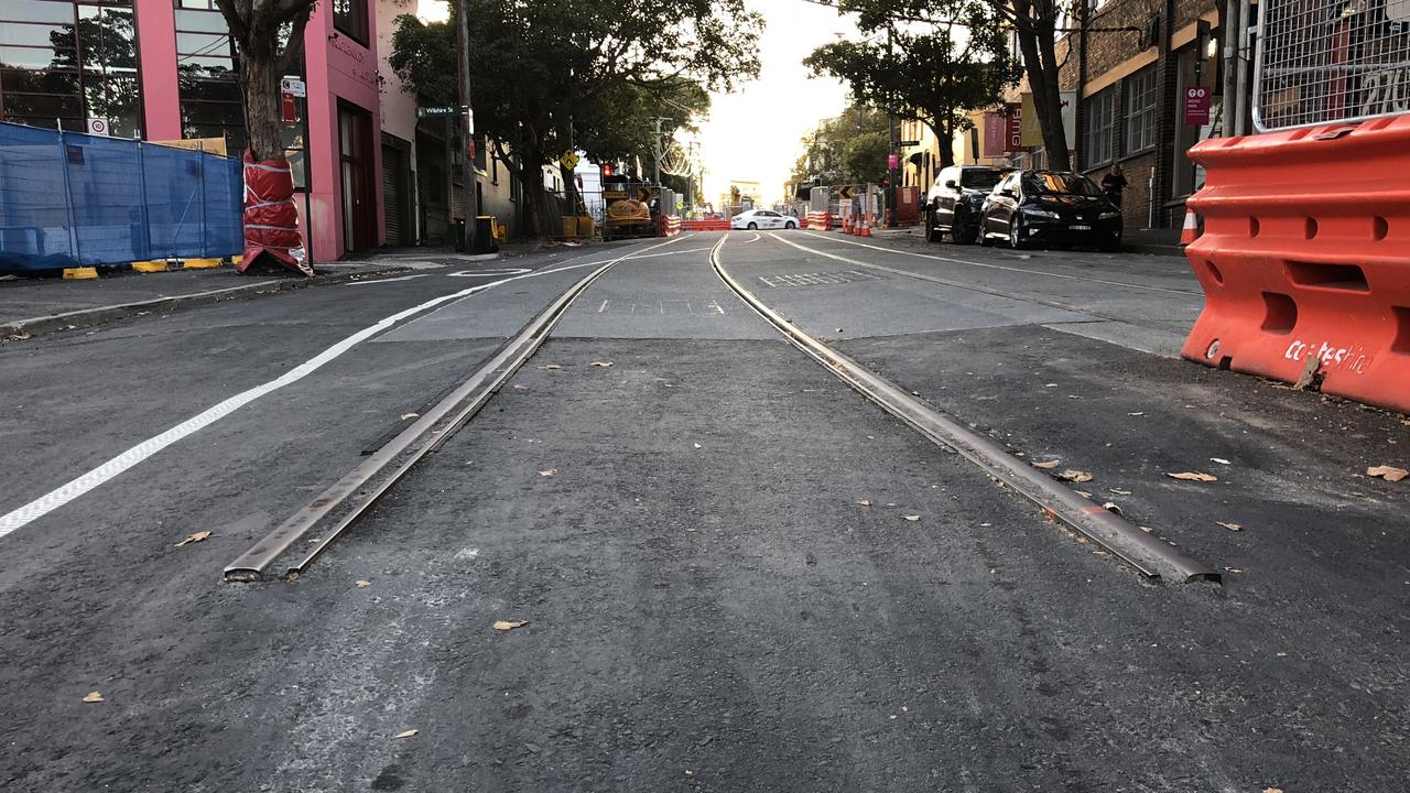 On Devonshire St in Surry Hills one pair of tracks simply finishes abruptly in the middle of the road.