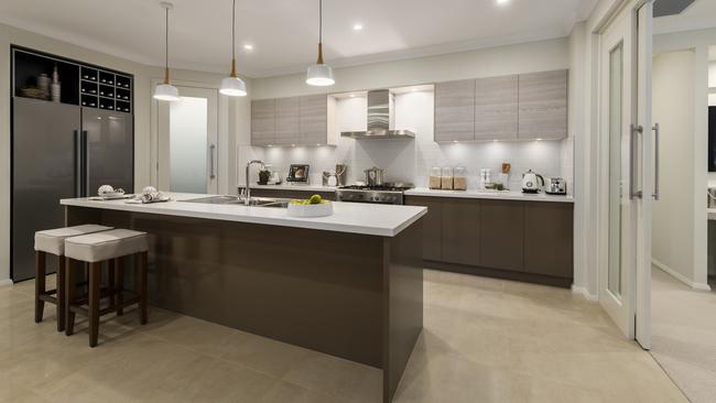 Kitchen with breakfast bar.