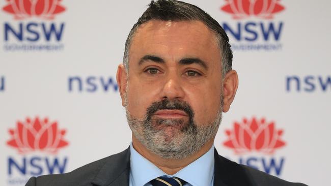 NSW Deputy Premier John Barilaro provides an update on COVID-19. Picture: NCA NewsWire / Christian Gilles