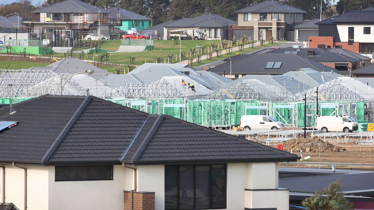 Houses under construction in Minta Estate, Berwick. Picture: David Caird