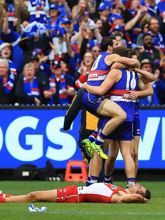 The Bulldogs won the flag in 2016 from fifth spot. Picture: Toby Zerna