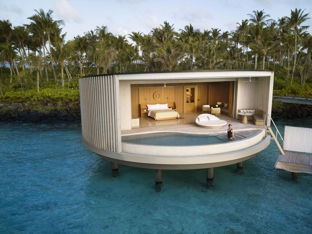 Ocean pool villa at The Ritz-Carlton Fari Islands, the Maldives. The Maldives has been struck off the Red List of ‘no go’ destinations. Picture: Christopher Cypert