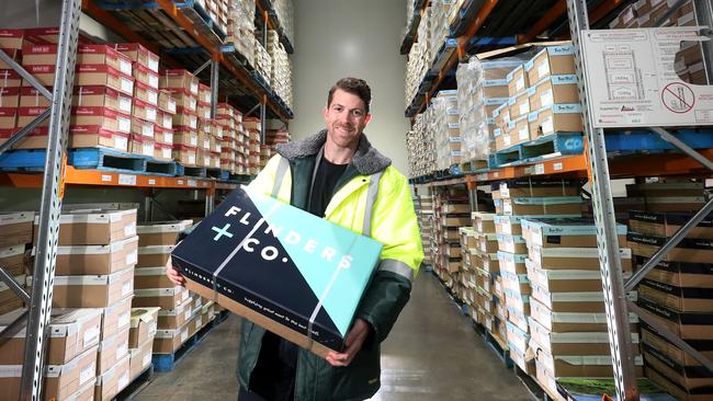 James Madden, managing director of Flinders + Co, at his factory in Port Melbourne. Picture Yuri Kouzmin