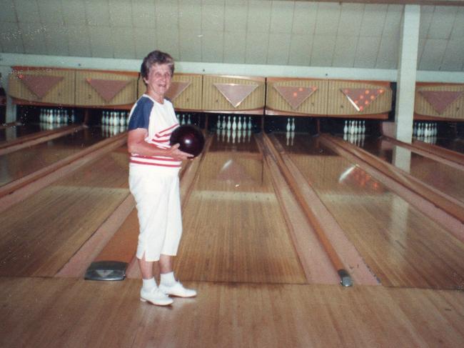 Mackay great-grandmother Norma Wood enjoying playing ten pin bowls in retirement. Norma said she is a tomboy who has always taken to playing sport, particularly hockey and tennis. Picture: Contributed