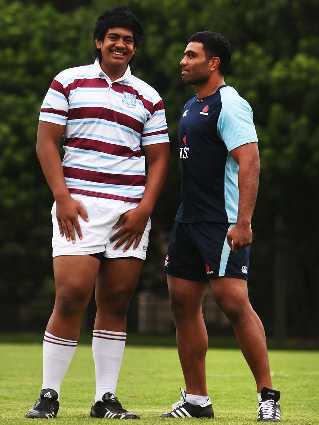 Willie Skelton with Wycliff Palu in 2010.