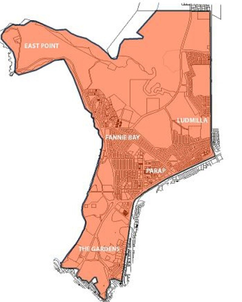 Fannie Bay Map. Picture: Supplied NTEC