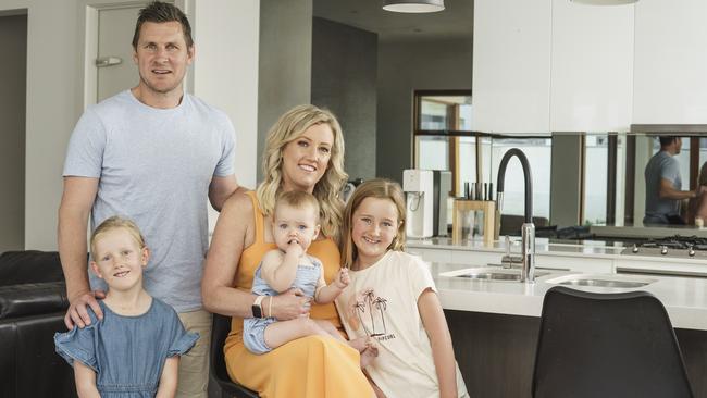 Jodie Oddy with her Family in her home St Peters. Photo: Nick Clayton