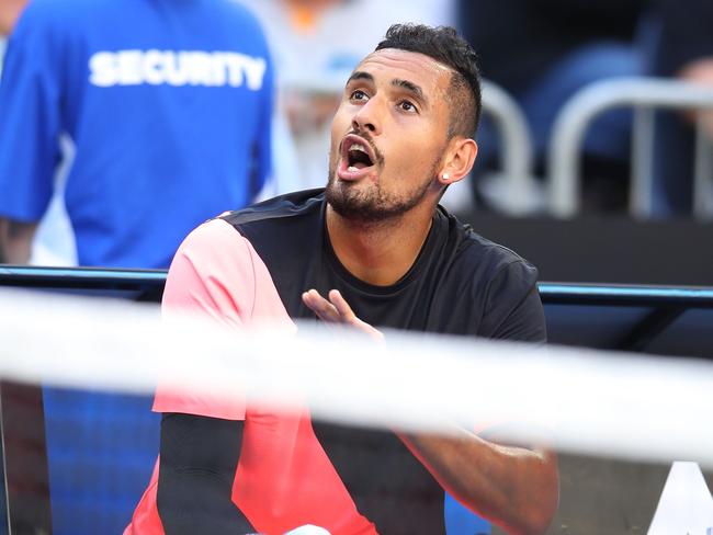 Nick Kyrgios was on fire at Hisense on day one.