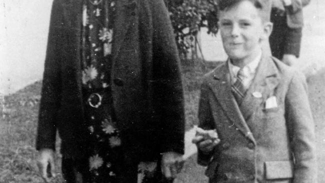 LISMORE LEGEND: Ron Casey as a child with a family member. After leaving Lismore he became a famous television and radio broadcaster and has passed away aged 89. Picture: Supplied