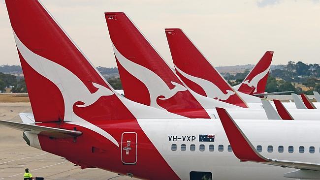 Qantas planes, pictured at Melbourne’s Tullamarine Airport. Picture: Getty Images