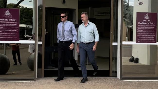 Neil Mellon leaves the Darwin Local Court.