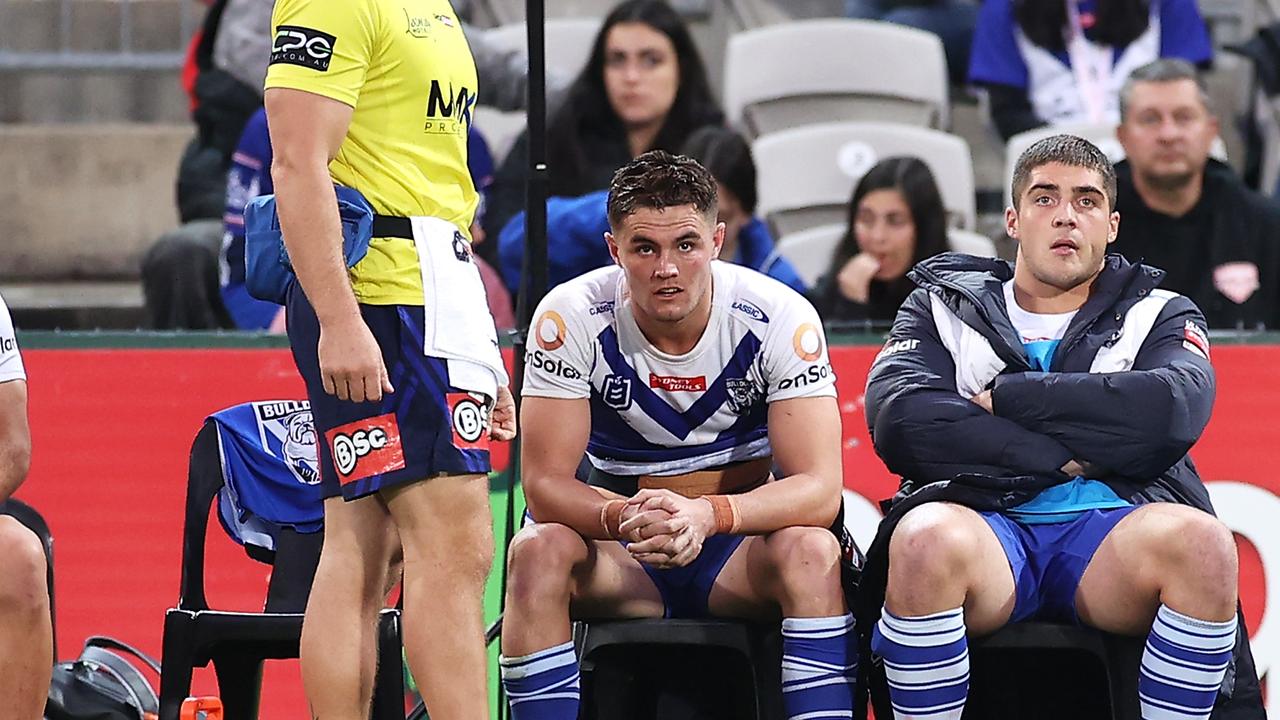 Kyle Flanagan has been carrying a sternum injury for weeks. Picture: Mark Kolbe/Getty