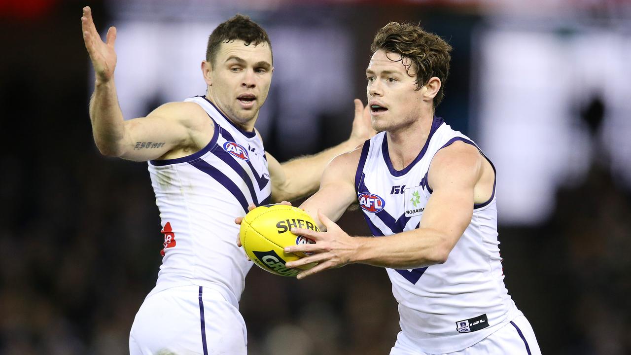 Whether Lachie Neale stays at Fremantle is set to impact at least eight players and nine clubs. Photo: Michael Klein