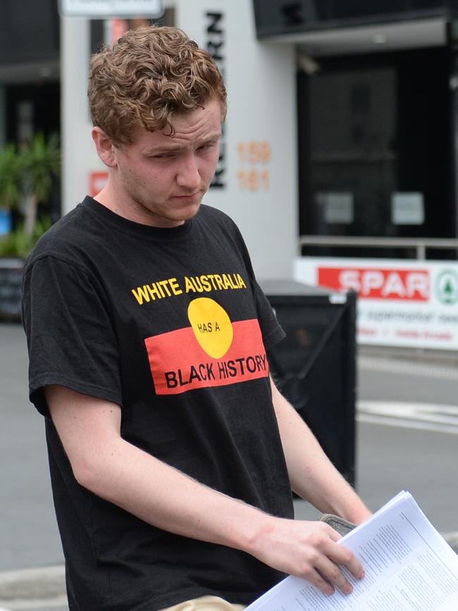 Hayden Reece Williams after his arrest in 2017. Picture: Jeremy Piper