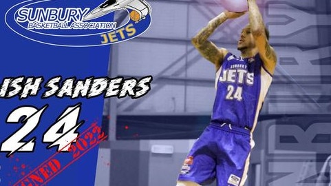 Ish Sanders is an import for the Sunbury Jets. Photo: Facebook.