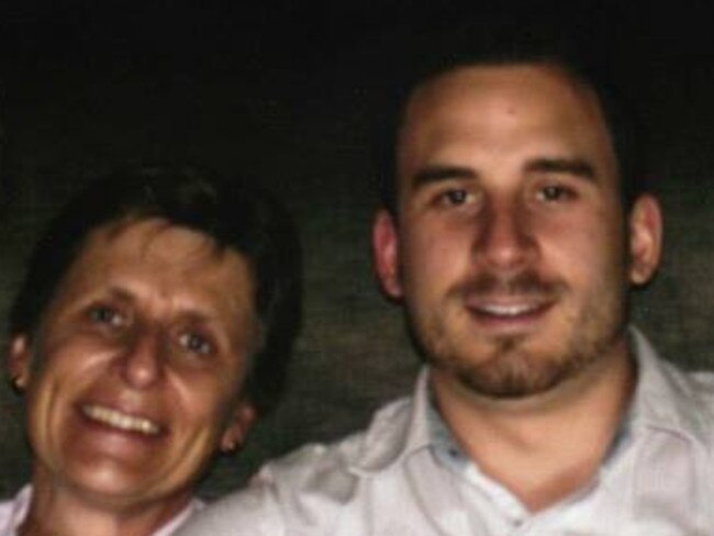 Rozelle fire victim Chris Noble (right) with mother Liz.