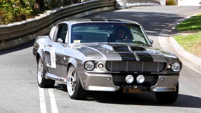 David Quinn drives a 1967 Ford Eleanor Mustang Gt500 at Speed on Tweed, another car enthusiast event held in Tweed, at Murwillumbah Showgrounds in 2010.