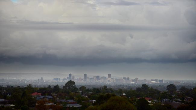 The city of Adelaide is seen from Wynn Vale on Wednesday. Picture:AAP/Sam Wundke