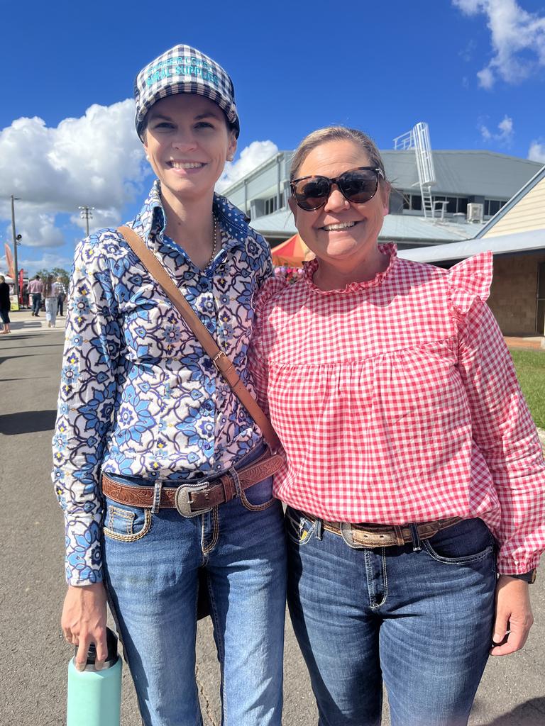 Tara Sauer from Fraser Coast Supplies with Bec Lough enjoying the show.